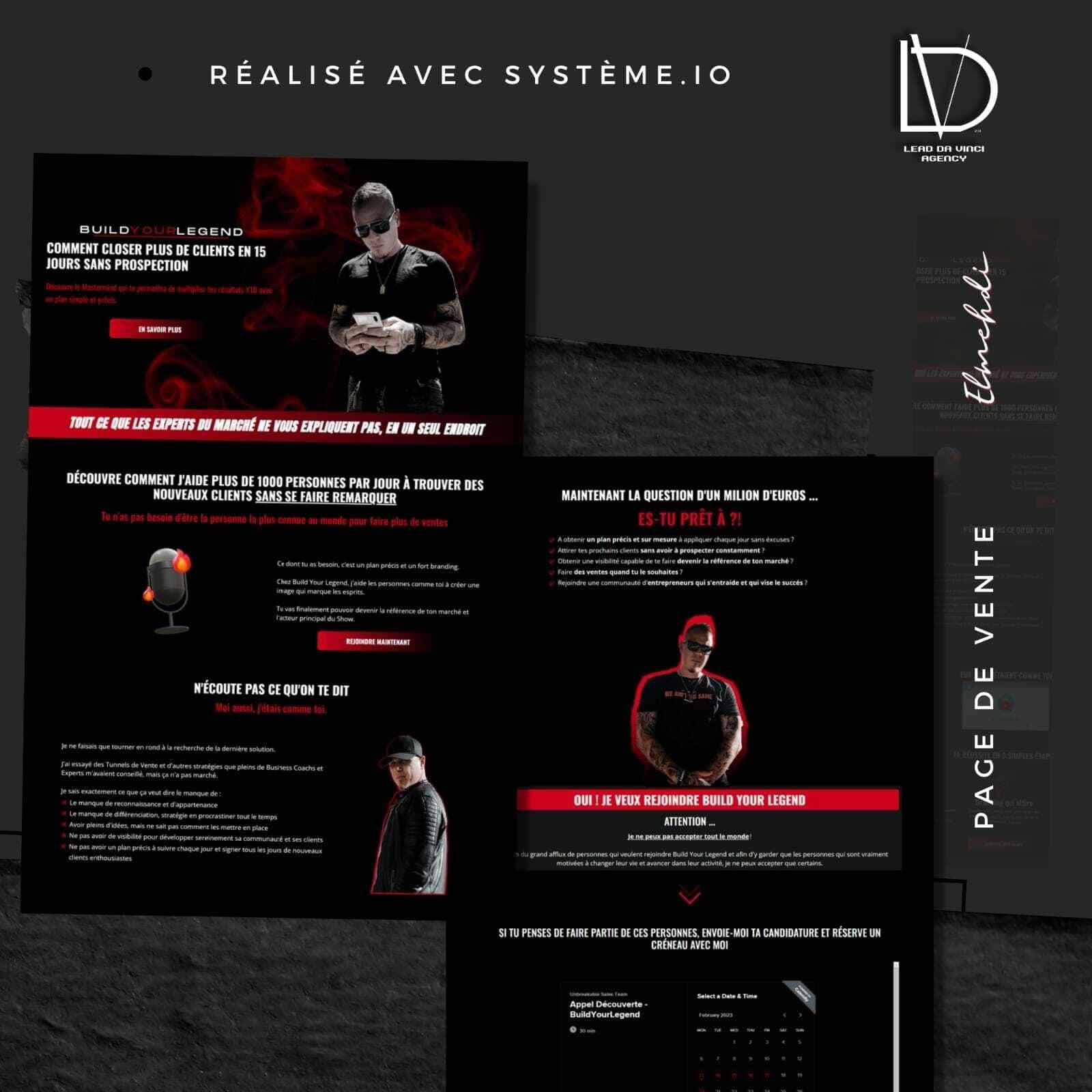 page de vente